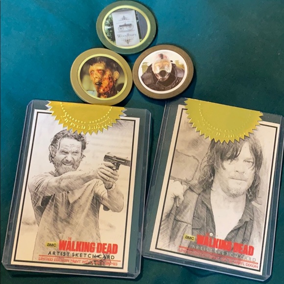 Other - Walking Dead artist sketch card prints & tokens